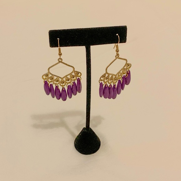 Studded Dangle Earrings - Picture 4 of 8